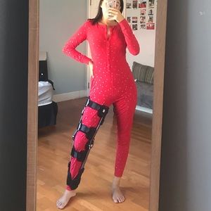 Long sleep red onsie